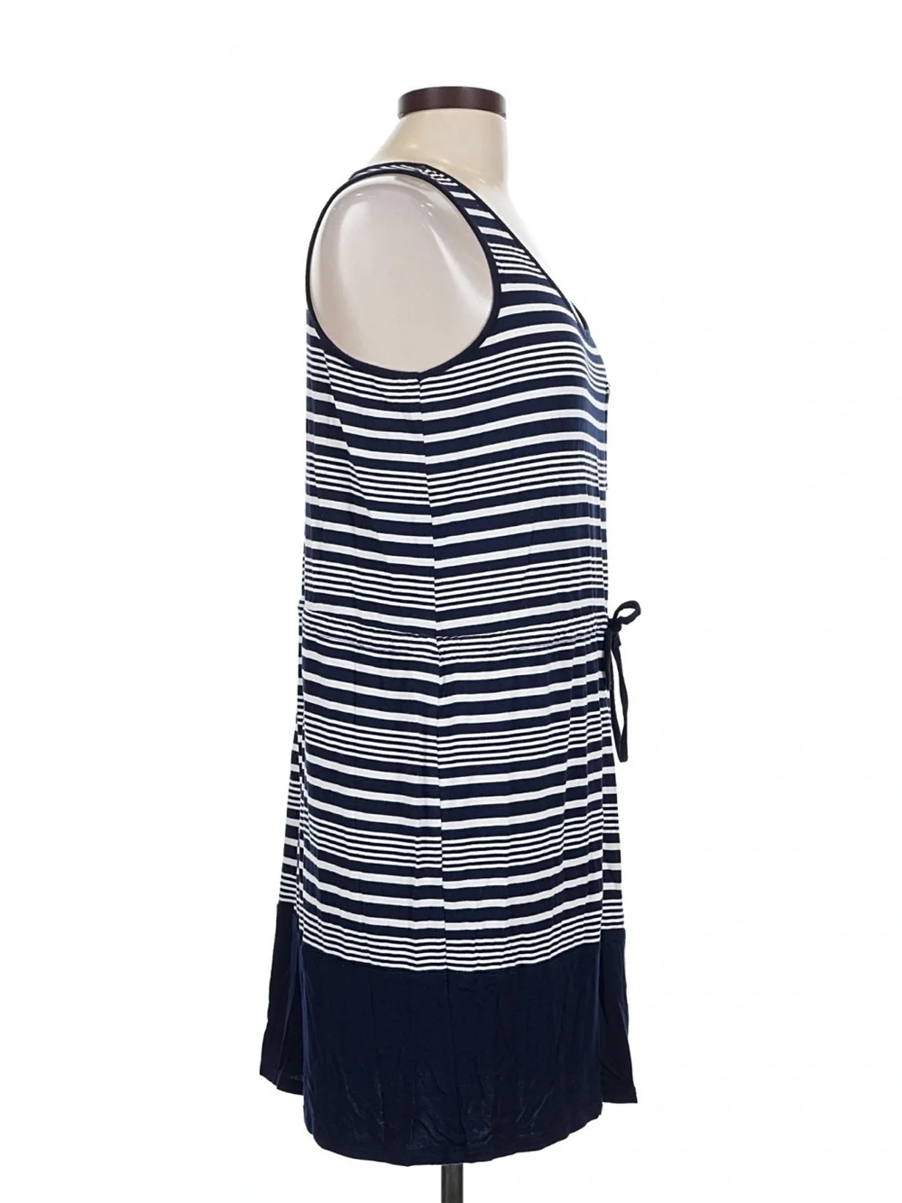 Olive & Oak Navy and White Striped Sleeveless Cover-Up Dress